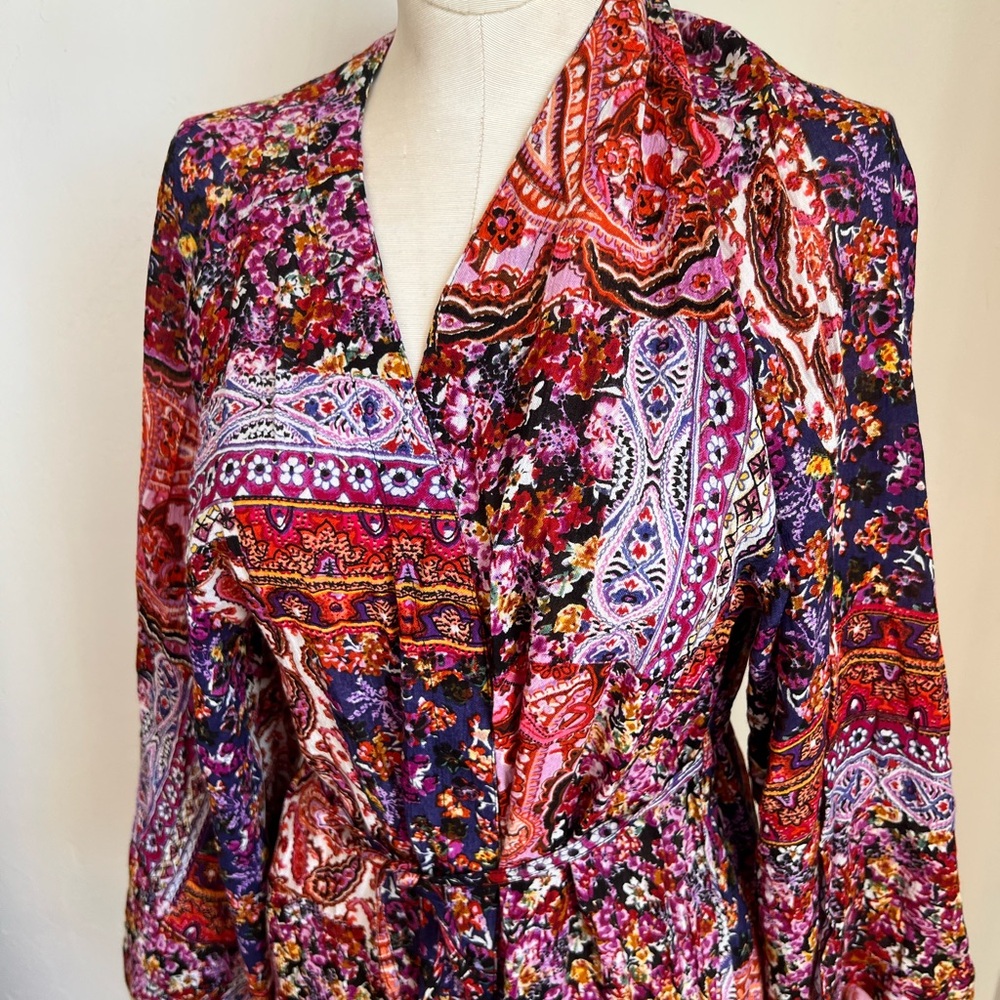 Raga X Anthropologie Henderson Cover Up Kimono XS New Tags Boho duster - Picture 3 of 5